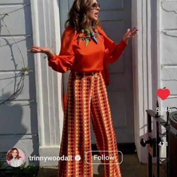 Zara Women's Orange Puff Sleeve Blouse Diamanté Button Satin Top Size Small NWT - Picture 6 of 16